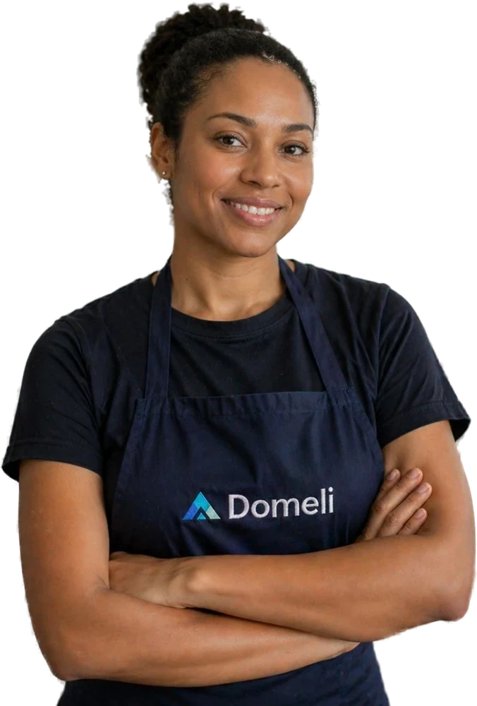 Aide ménagère Domeli en tablier